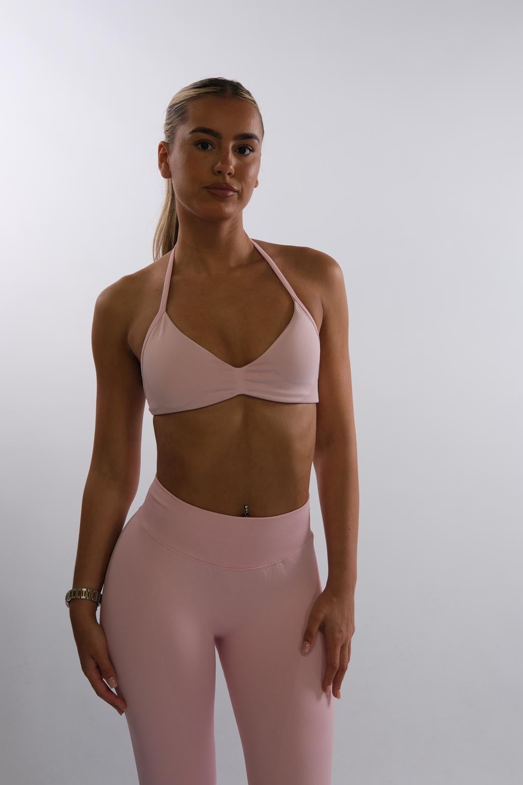 Baby Pink Contoured Sports Bra