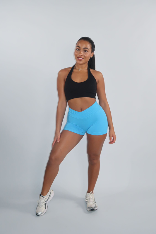 Black Halter Neck Sports Bra